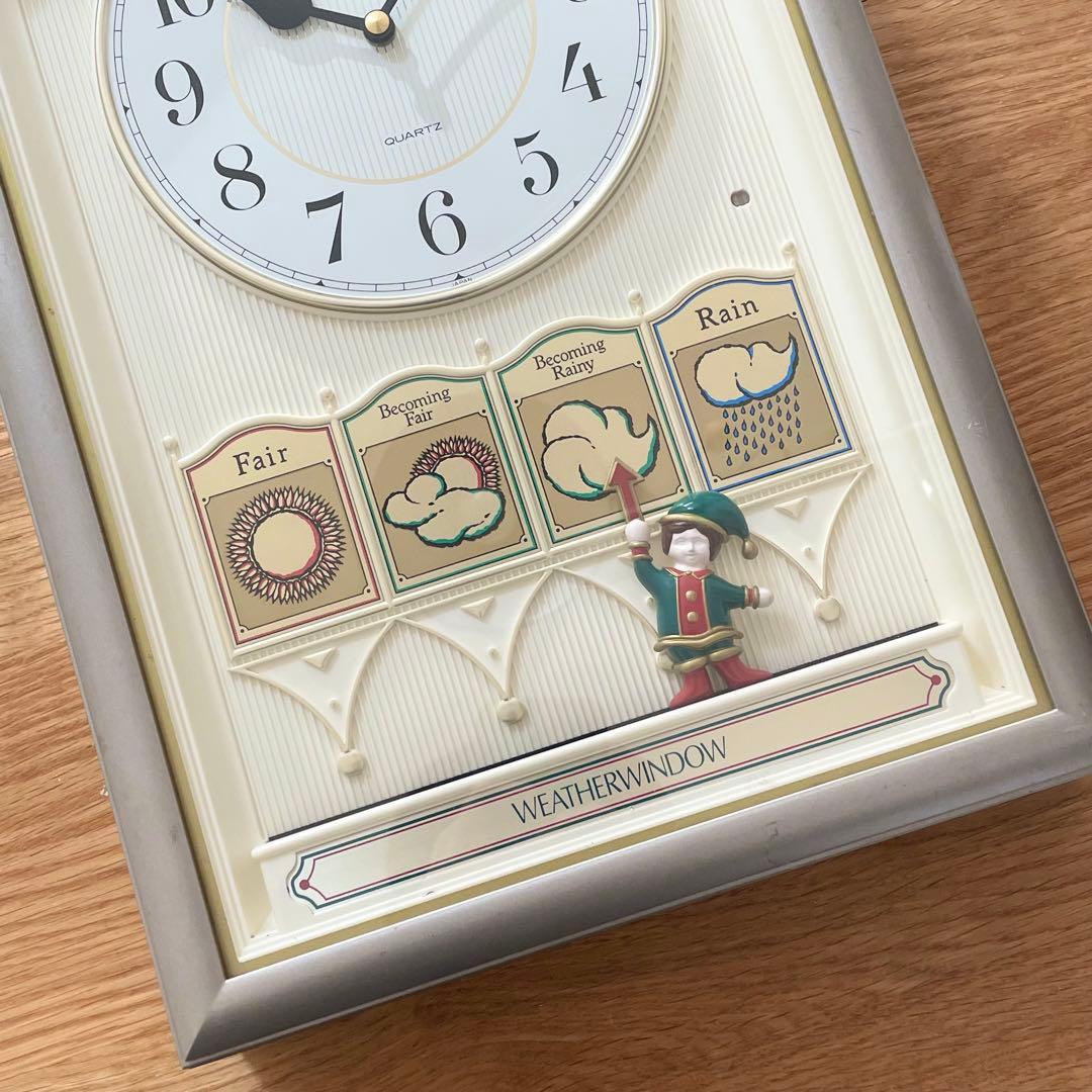 f*a様 完動品 天気予報からくり時計 セイコー ウェザーウインドウ