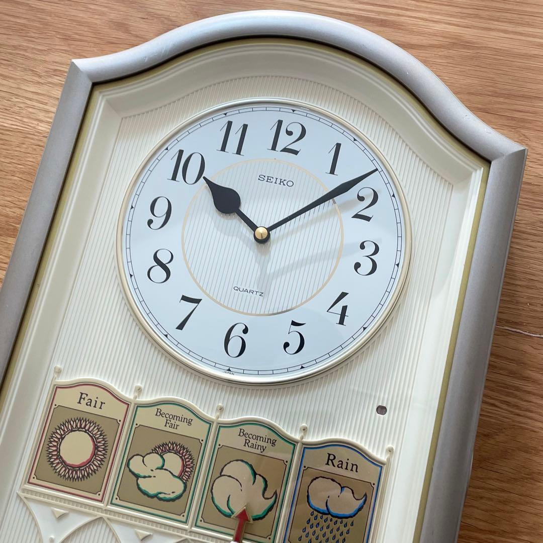 f*a様 完動品 天気予報からくり時計 セイコー ウェザーウインドウ