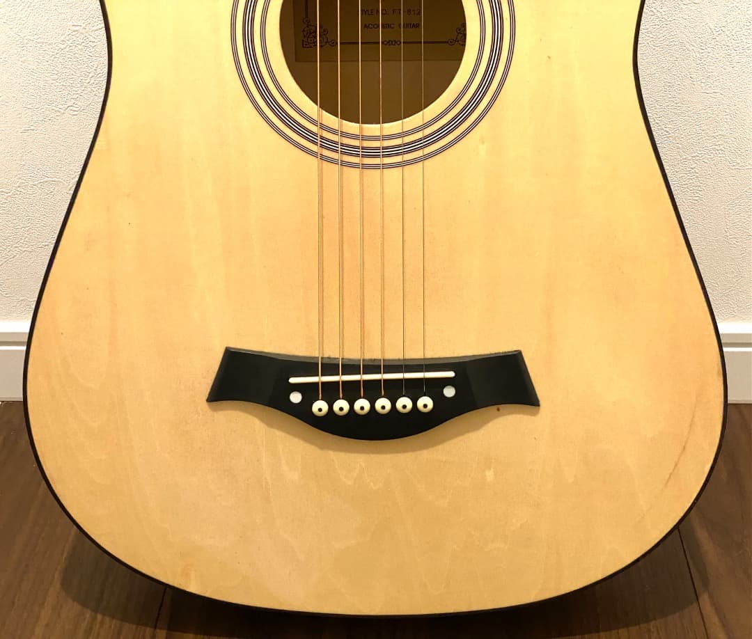 ナチュラルボディがかわいい VenKuri FT-812 アコースティックギター