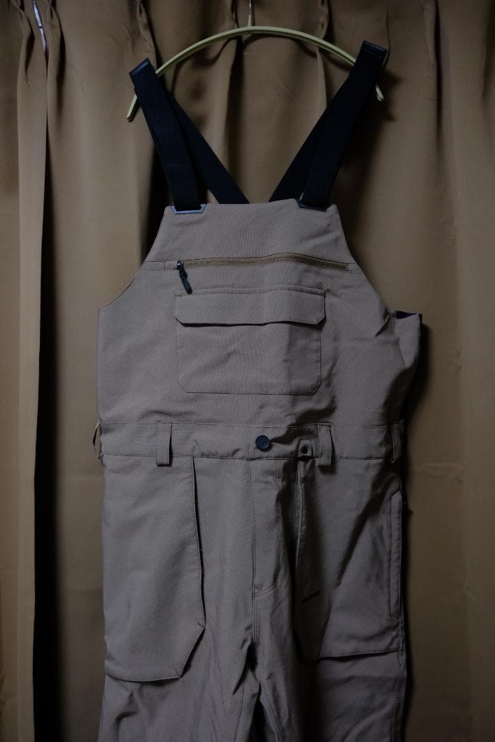 美品】VOLCOM ブラウン ビブパンツ スノーボード用 XLサイズ