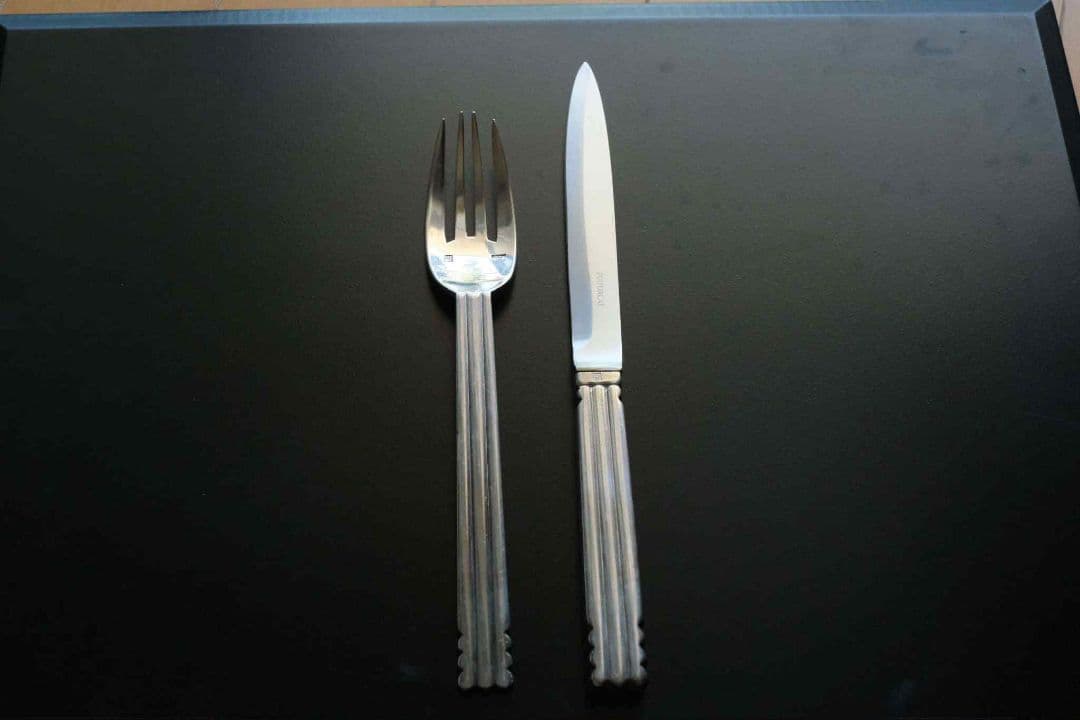 銀メッキ/カトラリーセット/Puiforcatテーブルナイフとフォークセット