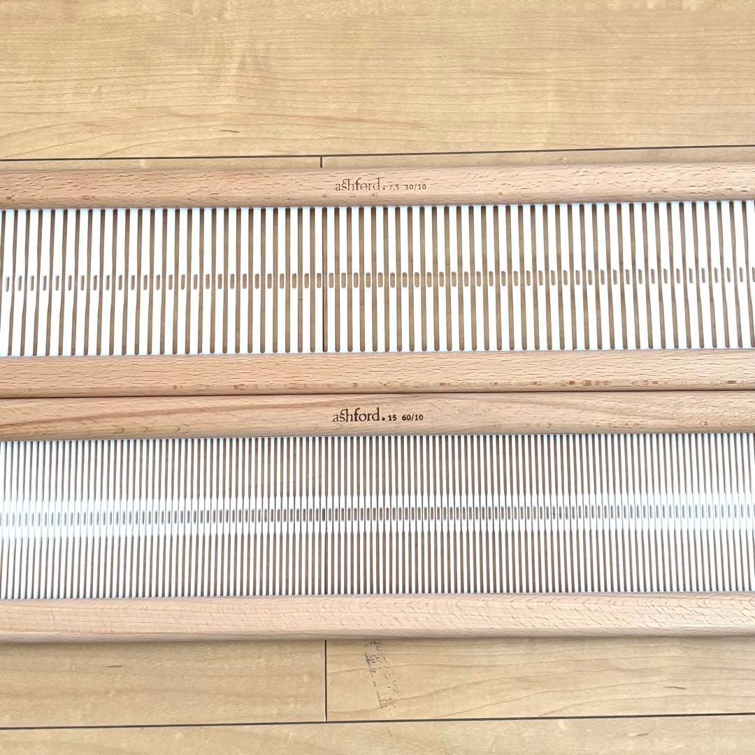 リジッドヘドル／ラ・メールルーム用筬そうこう60cm 白木 30羽 60羽 アシュフォード 組み合わせ筬そうこうキット（リジッドへドル／ラ