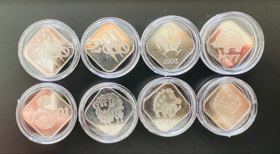 造幣局 純銀 約35g メダル 8枚セット 桜の通り抜け 花のまわりみち