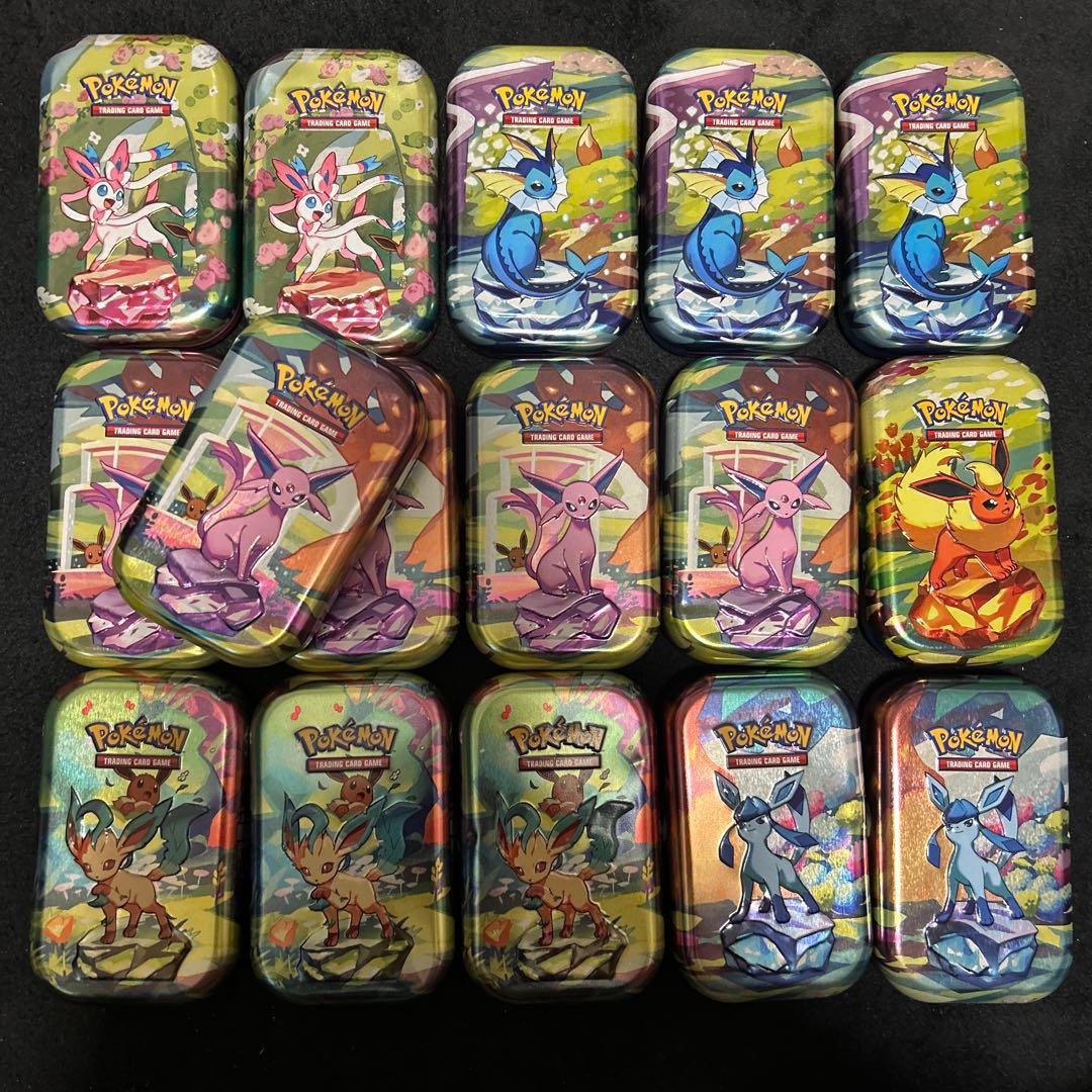 ポケモンカード 海外ブイズ ミニ缶 ダメカンケース まとめ売り 16個