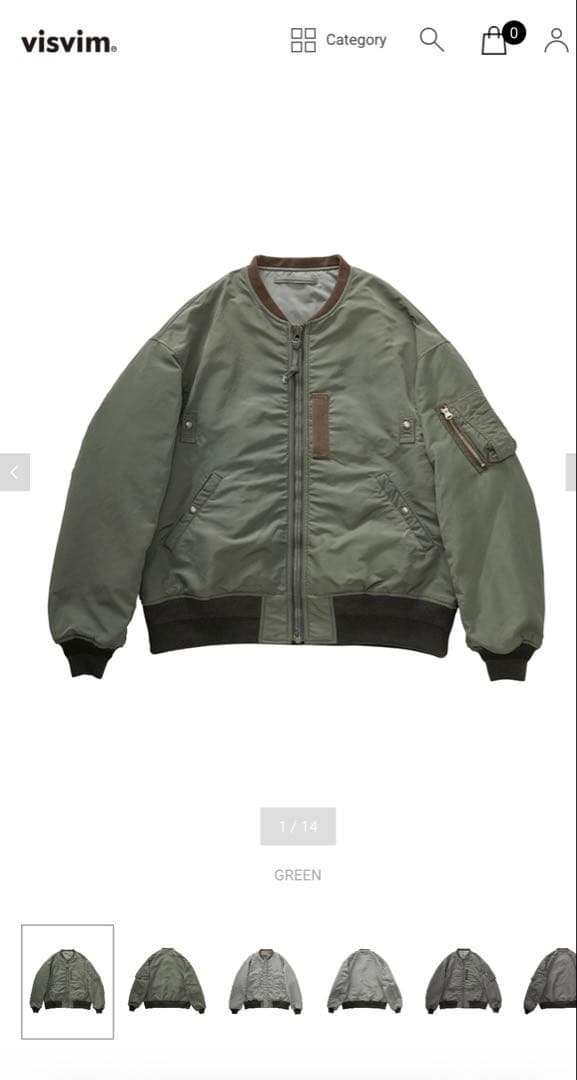 visvim THORSON JKT size:3 GREEN 26ss - メルカリ