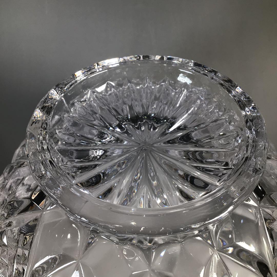 M927 水指 『水崎長寿造』『義山水指』 共箱 茶道具 ガラス工芸