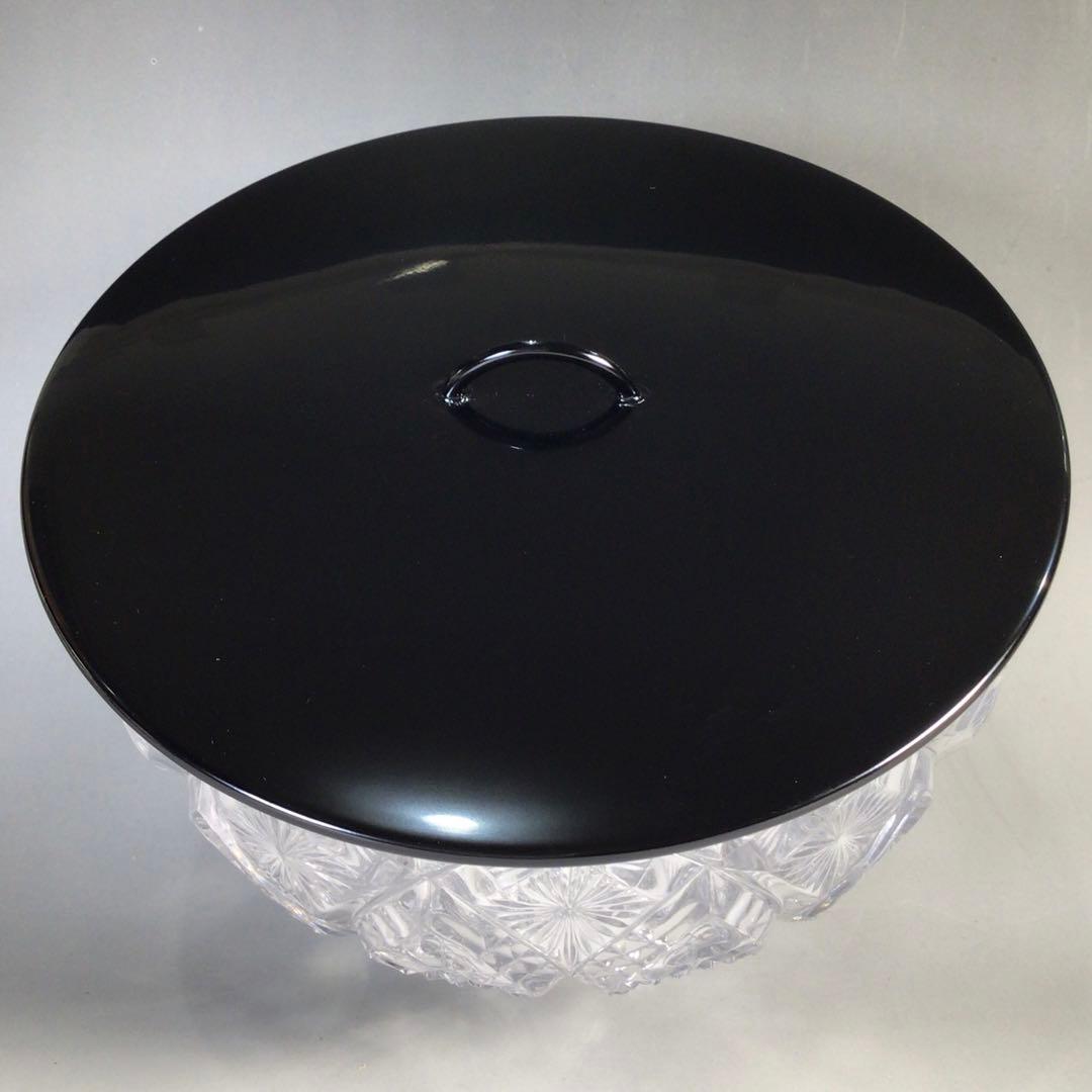 M927 水指 『水崎長寿造』『義山水指』 共箱 茶道具 ガラス工芸