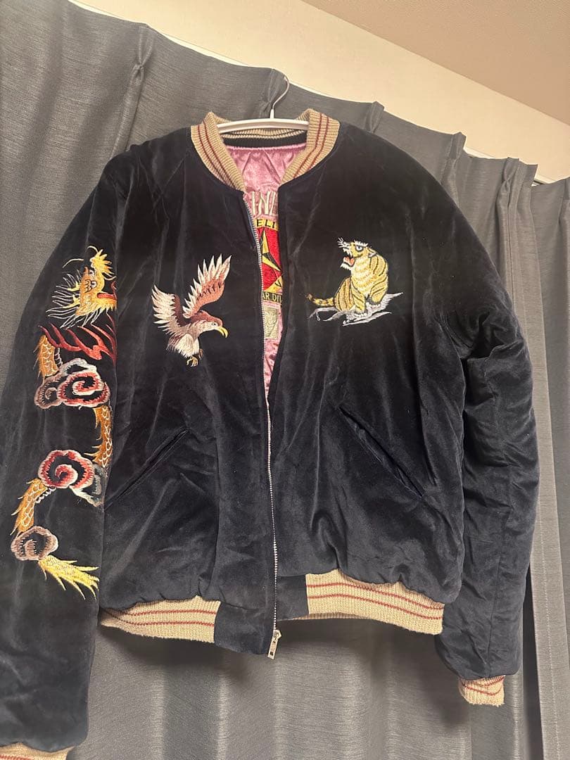 テーラー東洋　スカジャン　別珍×サテン