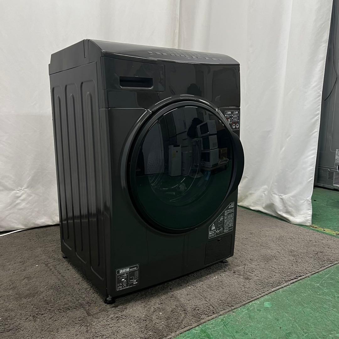 ☆4 ドラム式洗濯機 23年製 アイリス 8キロ 左開 黒 綺麗 安い 設置