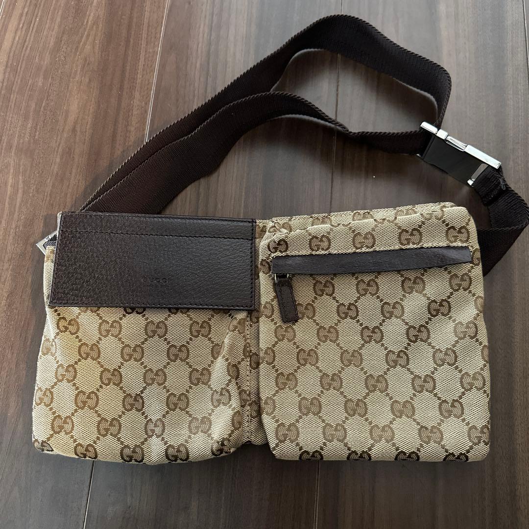 人気モデル　GUCCI グッチ 28566 200047 GG柄　ボディバック