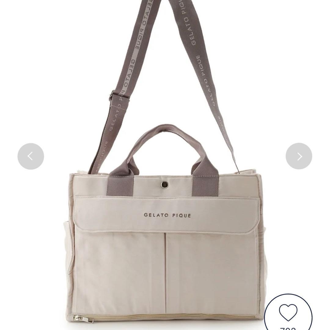 新品 ジェラピケ ショルダーバッグ マザーズバッグ ベージュ