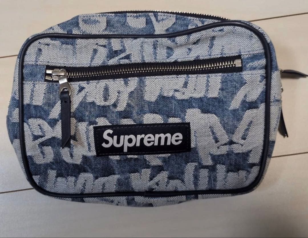 バッグ Supreme Fat Tip Jacquard Denim Waist Bag Supreme シュプリーム 22SS Fat Tip Jacquard Denim Waist Bag