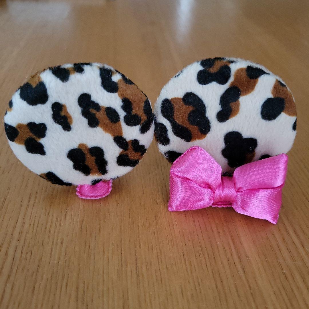 ディズニー ミニー つけ耳 ピン パッチン カチューシャ ヒョウ柄