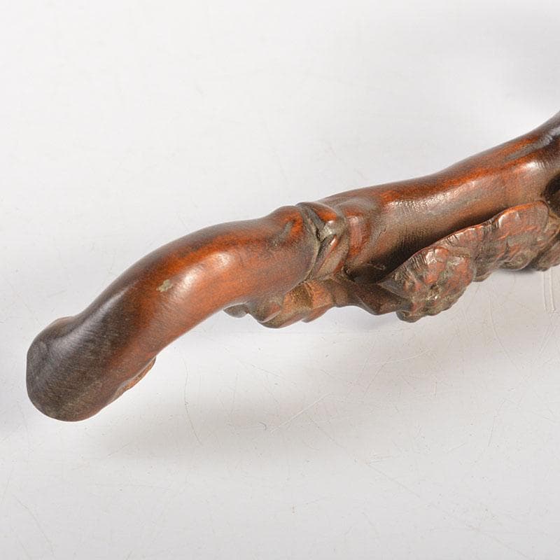 中国 唐木紫檀彫刻 霊芝 如意 C 6708E - メルカリ