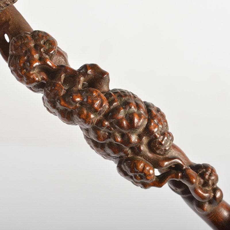 中国 唐木紫檀彫刻 霊芝 如意 C 6708E - メルカリ