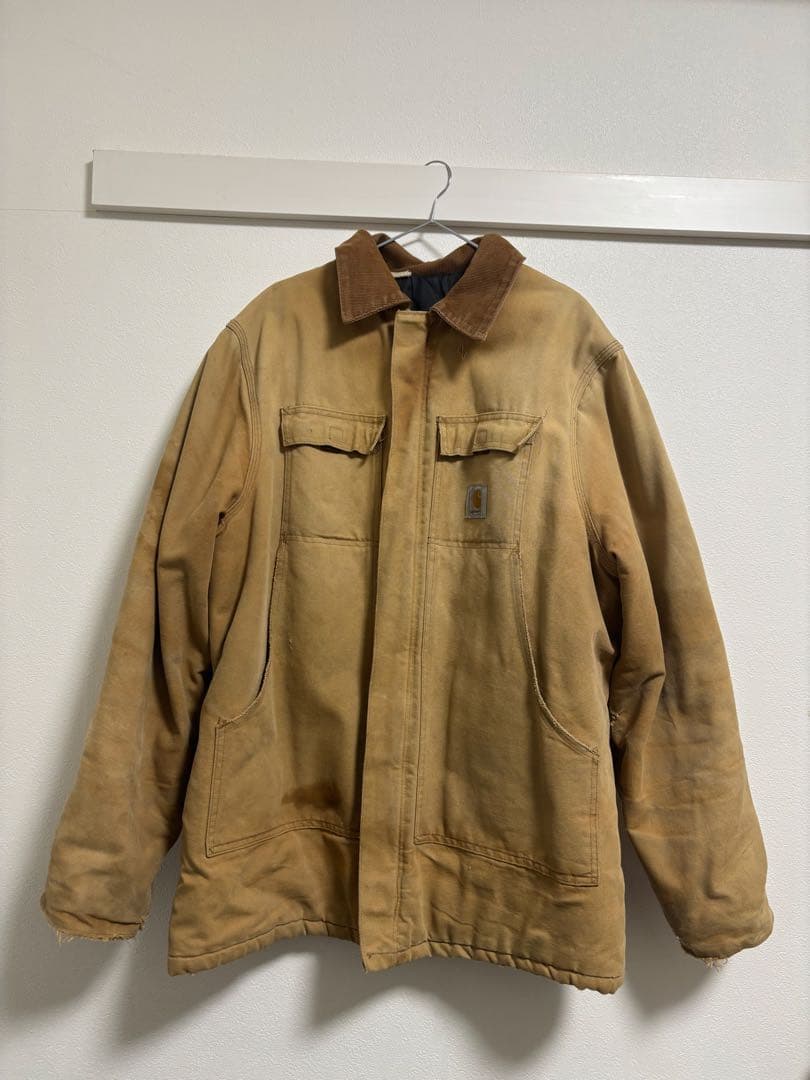 Carhartt ベージュ コットンジャケット ダックジャケット - メルカリ