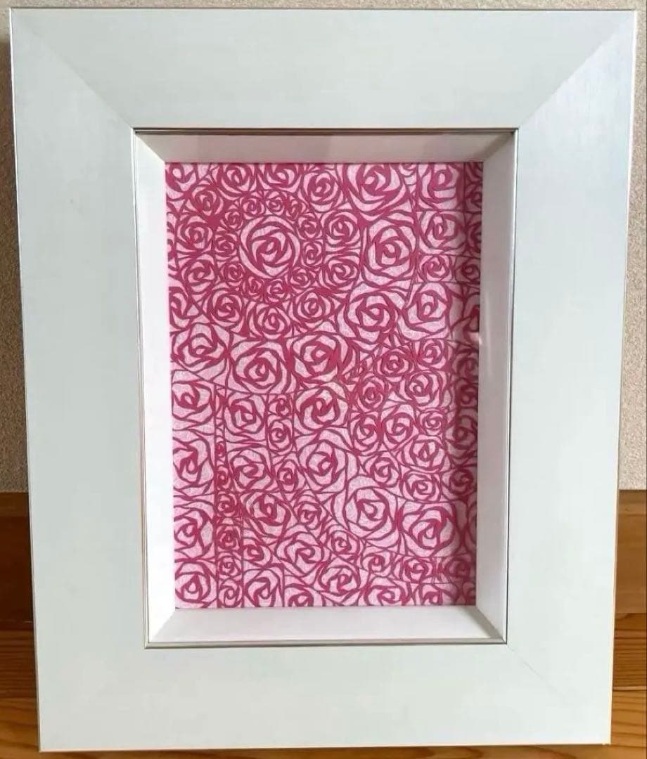 デザイン アート　ピンクの薔薇　切り絵　美　内なる宇宙　潜在意識 af5dd8eb6c48acf05e3ad8247ee1f9
