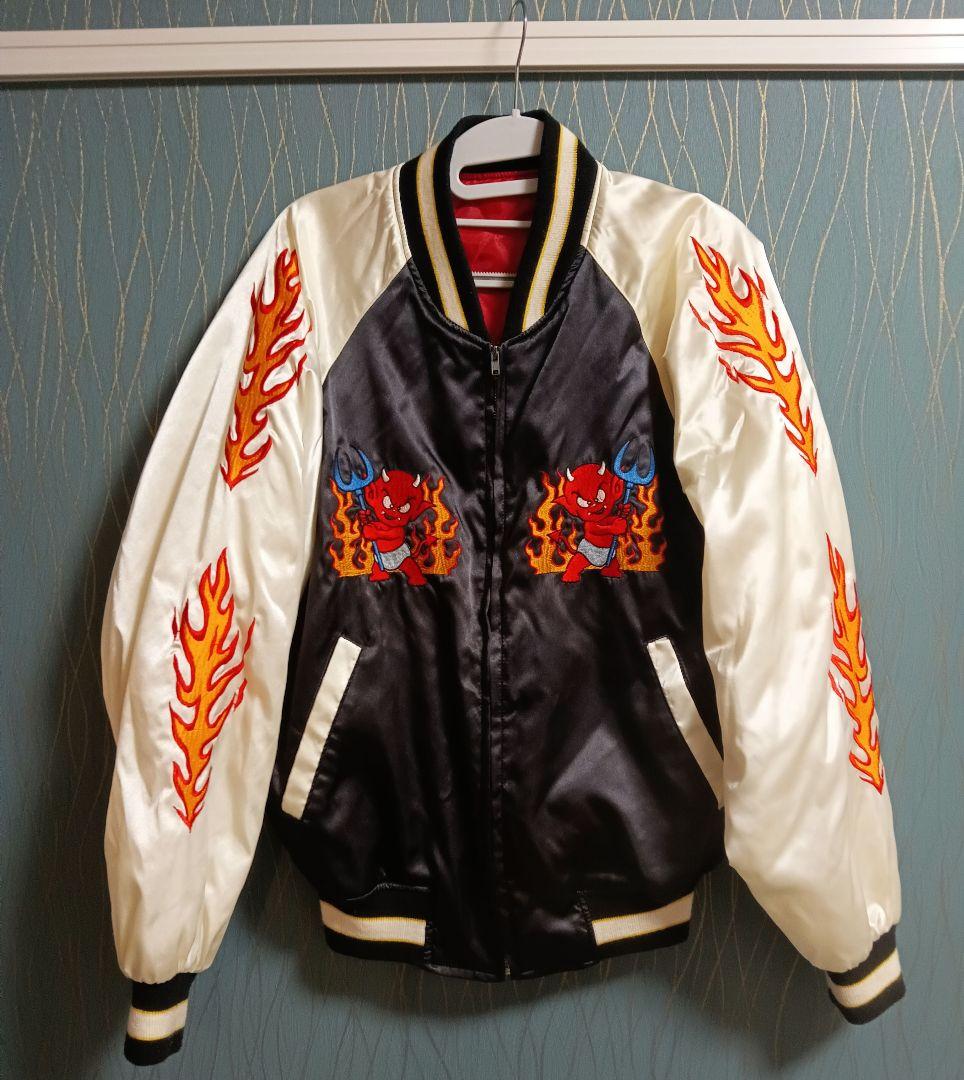 90s GREAT RED HOT スカジャン　ヴィンテージ DOG　TOWN