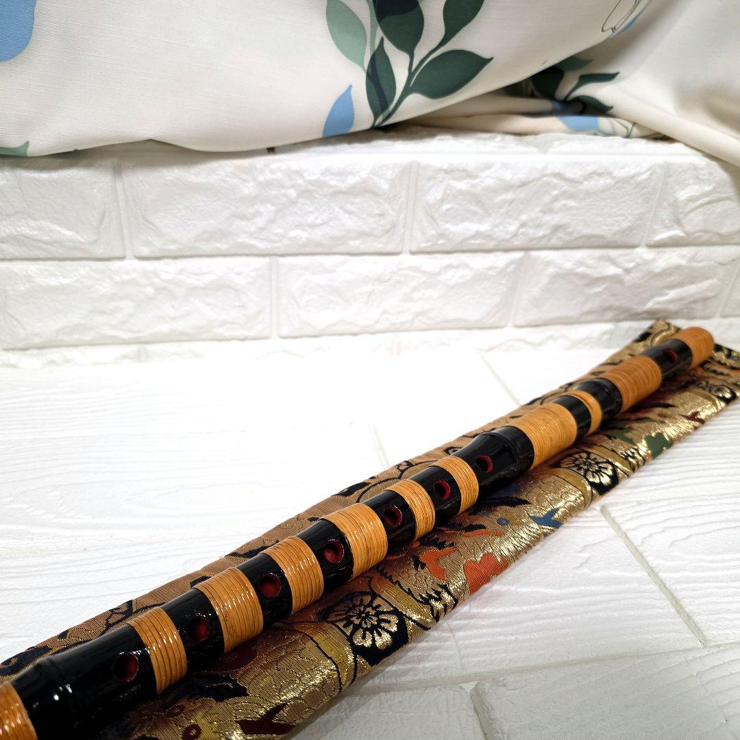 【453】だんじり祭り　だんじり　篠笛　日本和楽器　黒　ブラック