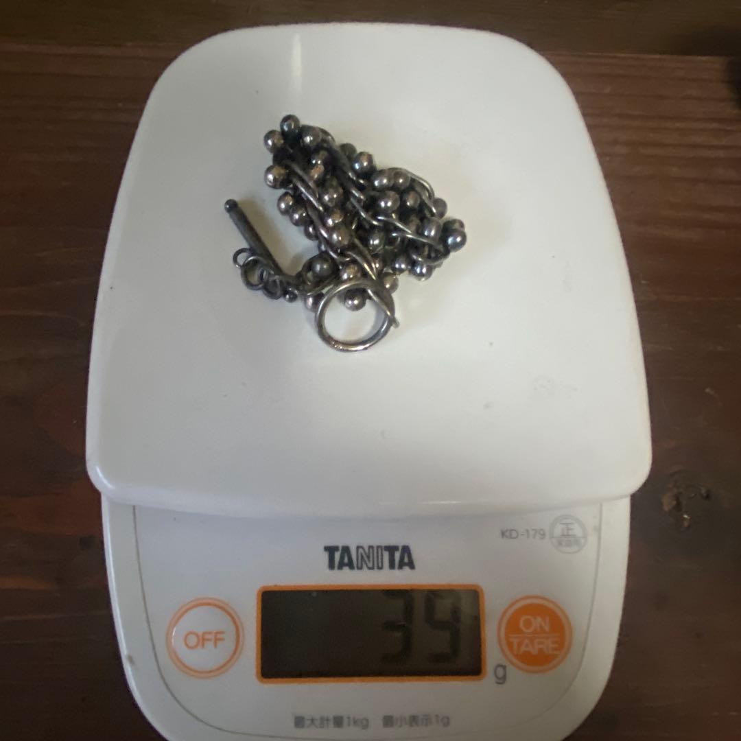 US輸入 メキシコ ヴィンテージ DNA 燻銀 ブレスレット シルバー925 US