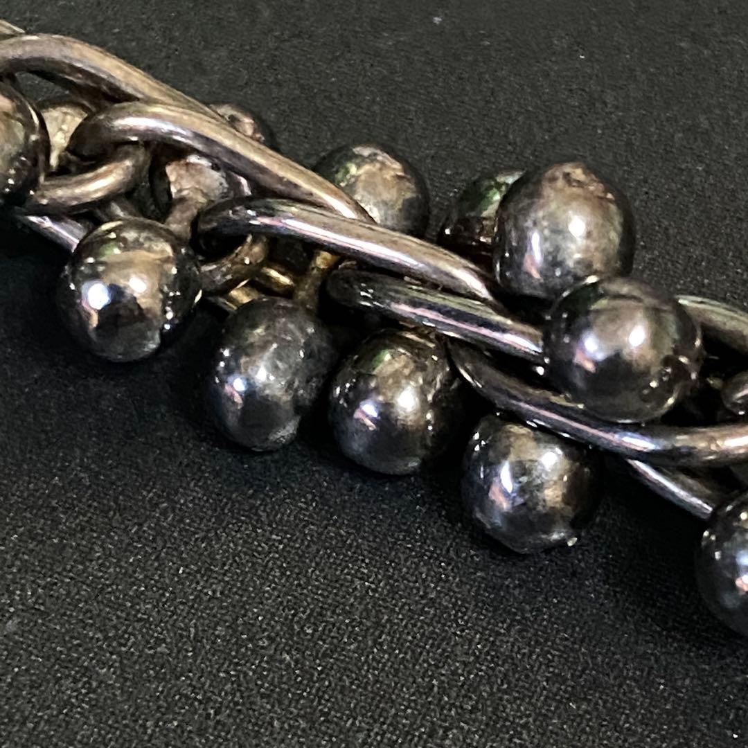 US輸入 メキシコ ヴィンテージ DNA 燻銀 ブレスレット シルバー925 US