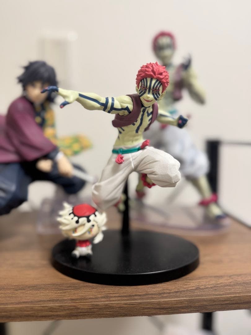 鬼滅の刃 一番くじ ラストワン賞 猗窩座 義勇 フィギュア 上弦の参