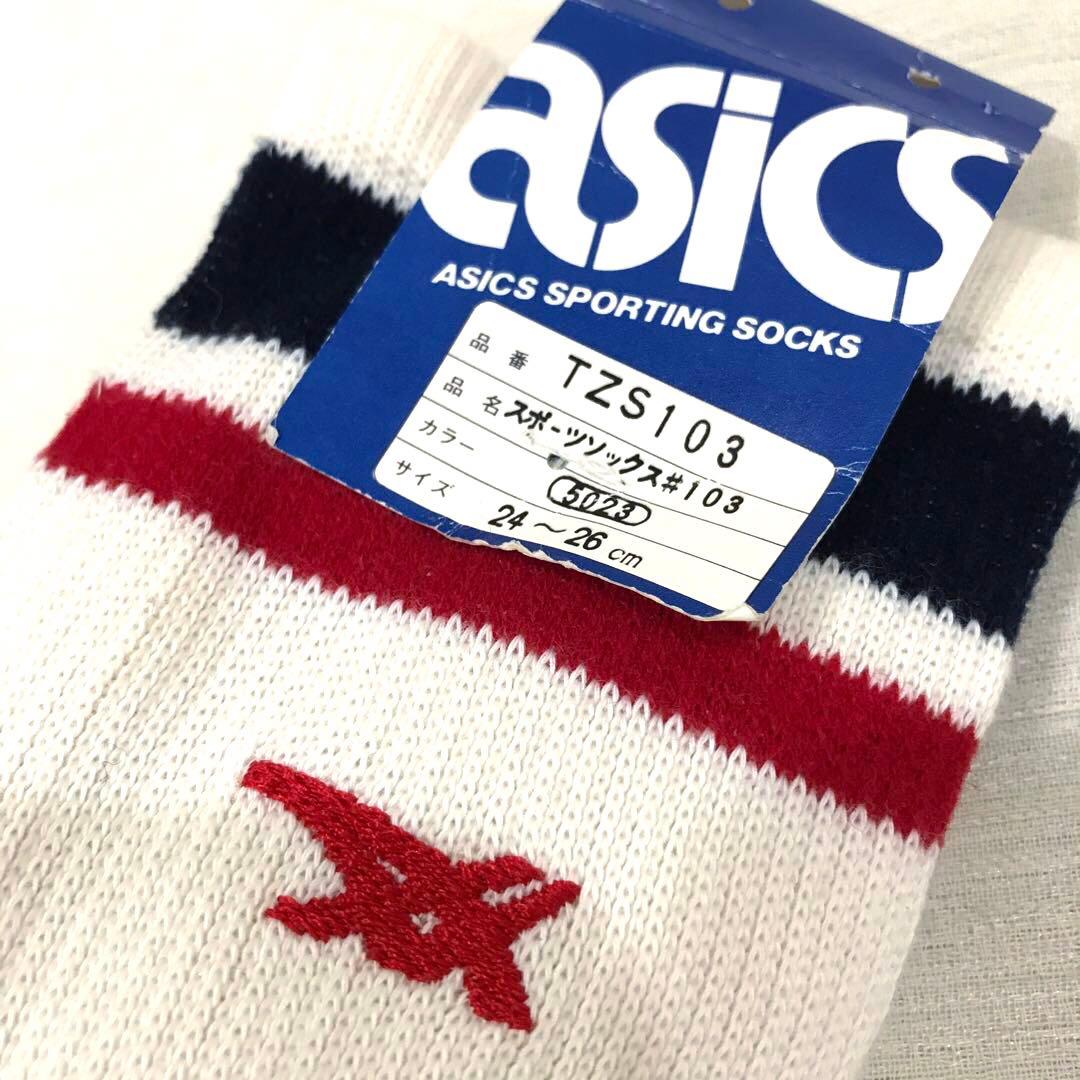 アシックス 激レア TZS103 未開封 asics スポーツソックス レトロ