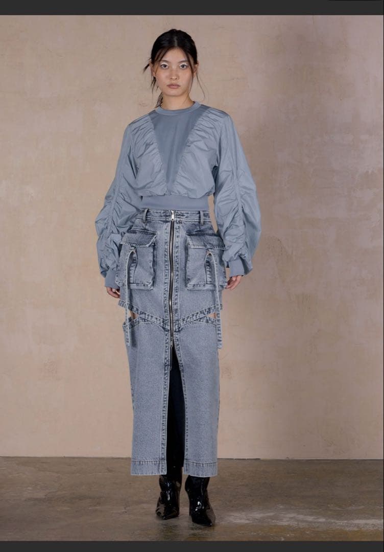 thingsthatmatter ノッチワーク デニムスカート サイズ2