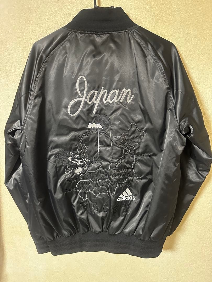 極美品　AllBlacks adidas 　スカジャン　刺繍　日本柄　和柄　L