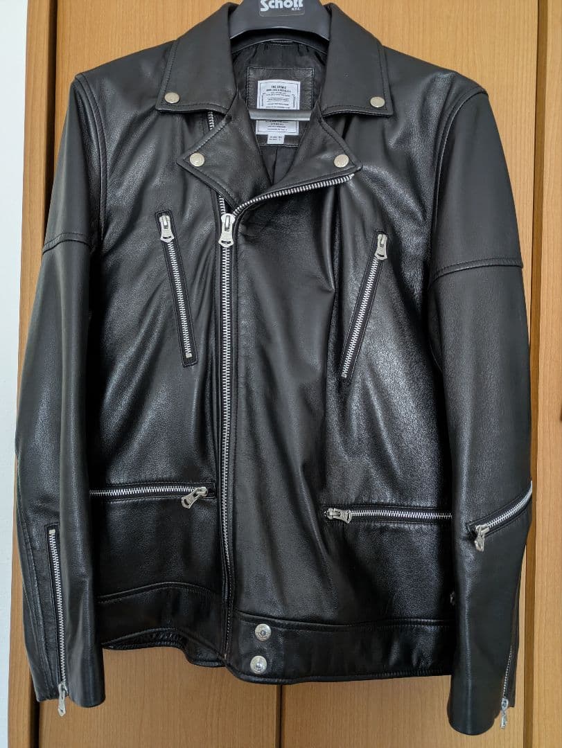 良品！CRIMIE クライミー　ラムレザー　ダブルライダースジャケット　XL