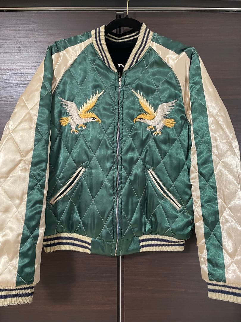 テーラー東洋　別珍キルトスカジャン　グリーンランド X 鷹　TT11147 M