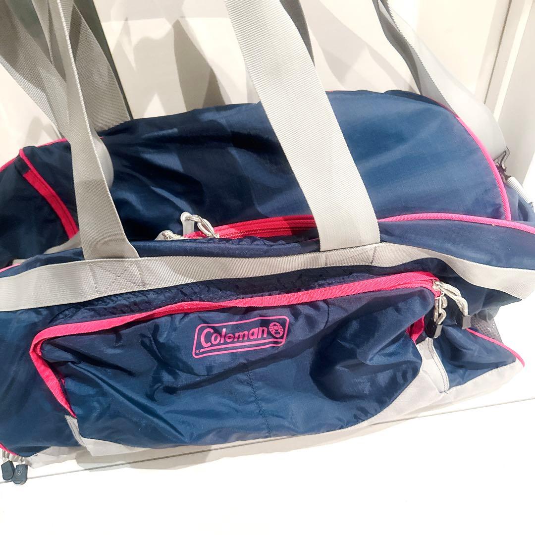 Coleman コールマン ボストンバック 50L（紺×ピンク) - メルカリ