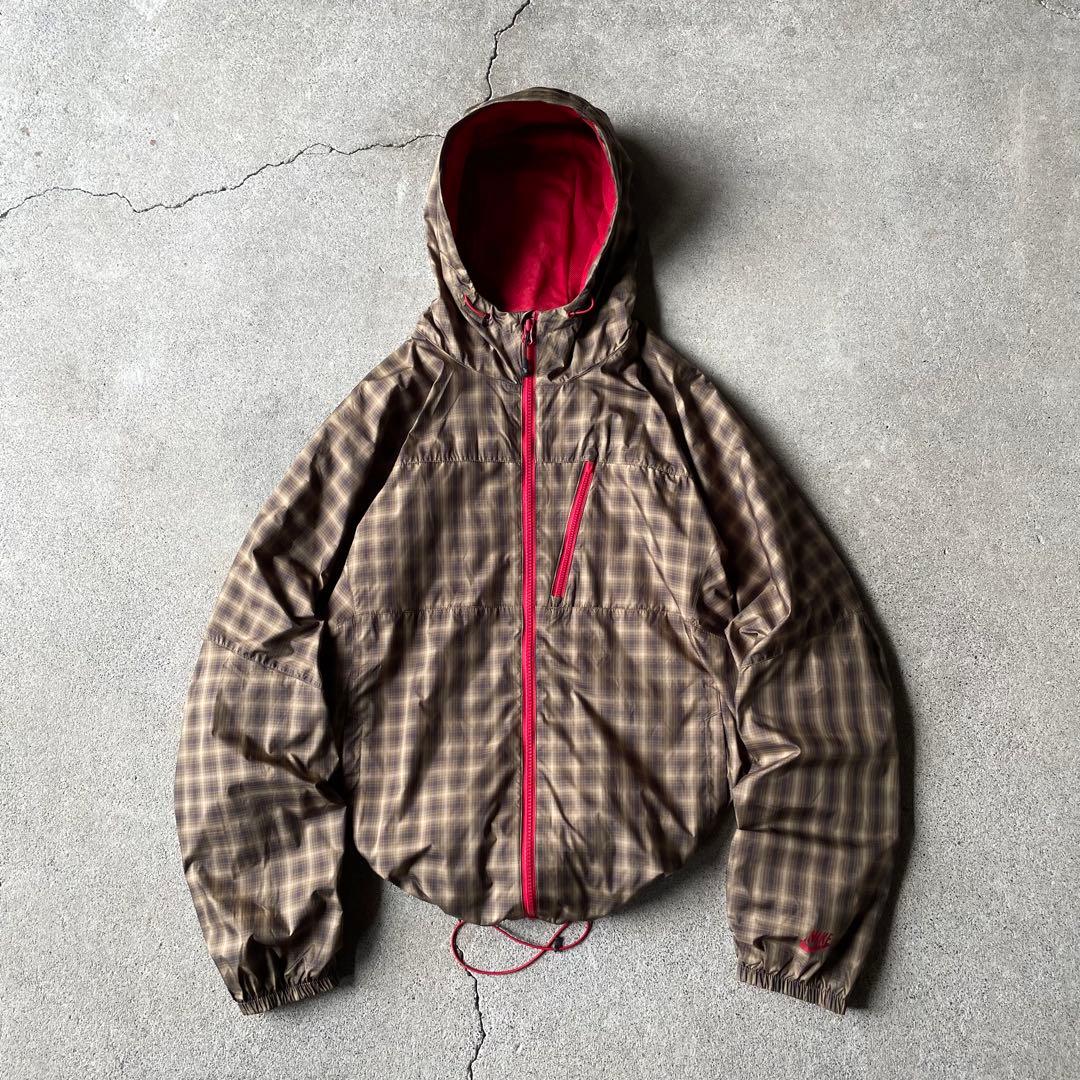 ジャケット・アウター 00s old nike check pattern shell jacket
