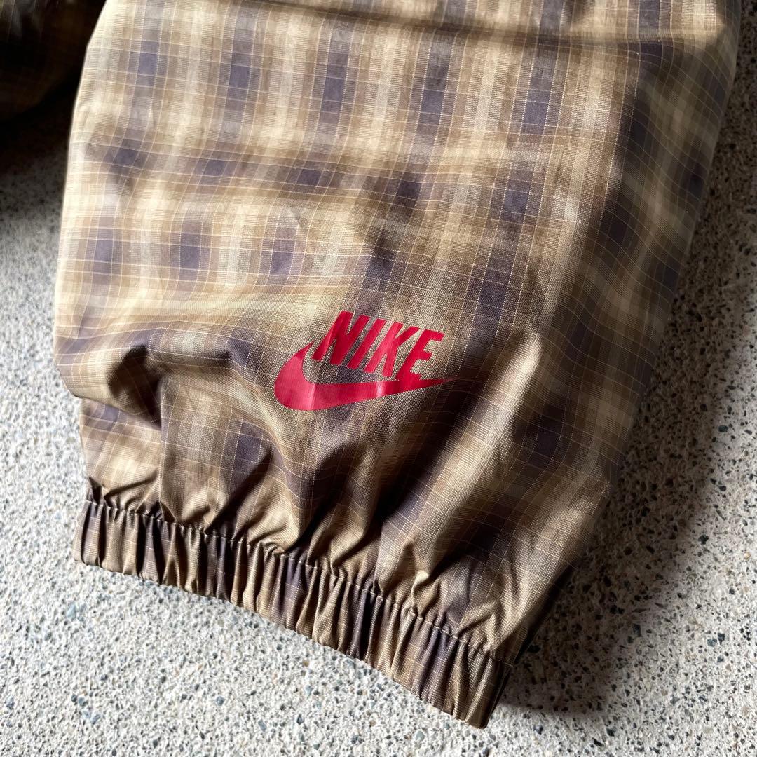 00s old nike check pattern shell jacket - メルカリ