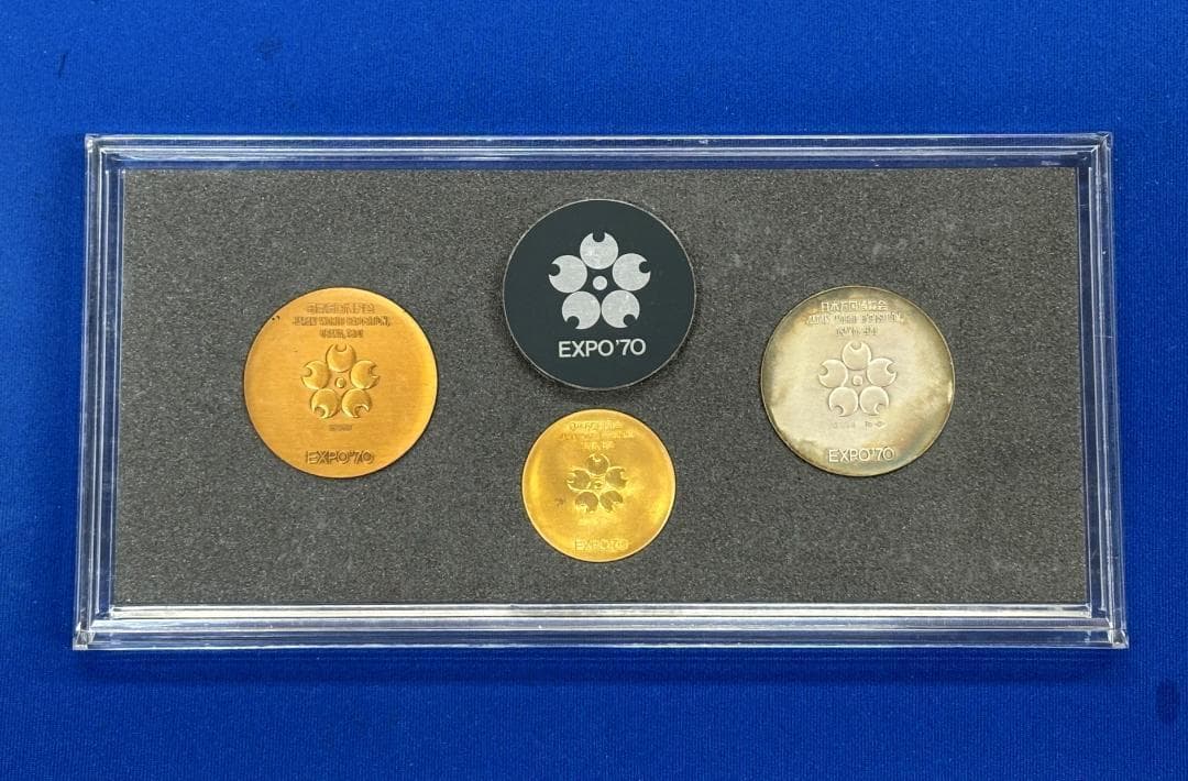日本万国博覧会記念メダルEXPO'70 金銀銅 3点セット 金K18 万博大阪 EXPO'70 日本万国博覧会記念メダル 金 銀 銅 3枚セット 大阪万博