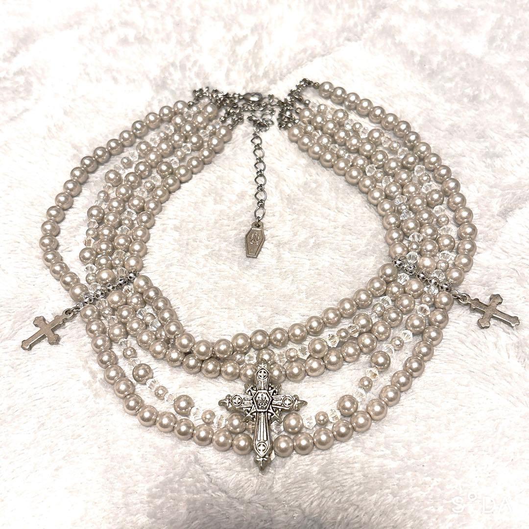 M+CROIXパールチョーカー