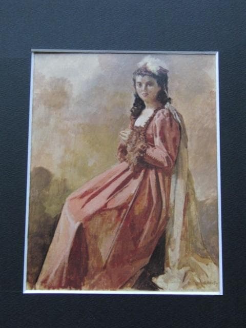 小磯良平、【舞台衣装】、希少な大判額装用画集より、美品、新品額装付