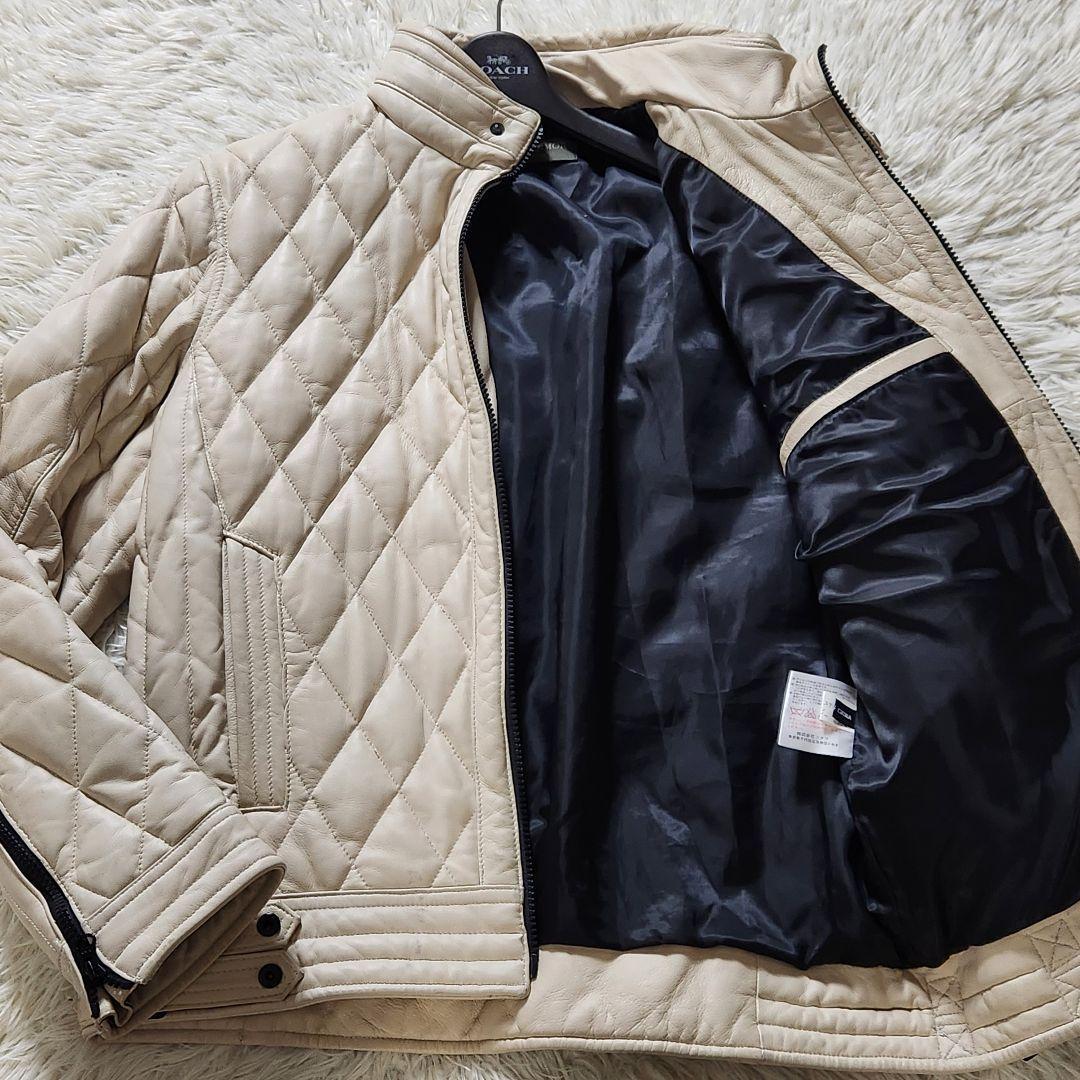 入手困難✨WIND ARMOR ライダースジャケット 革 ダウン キルティング