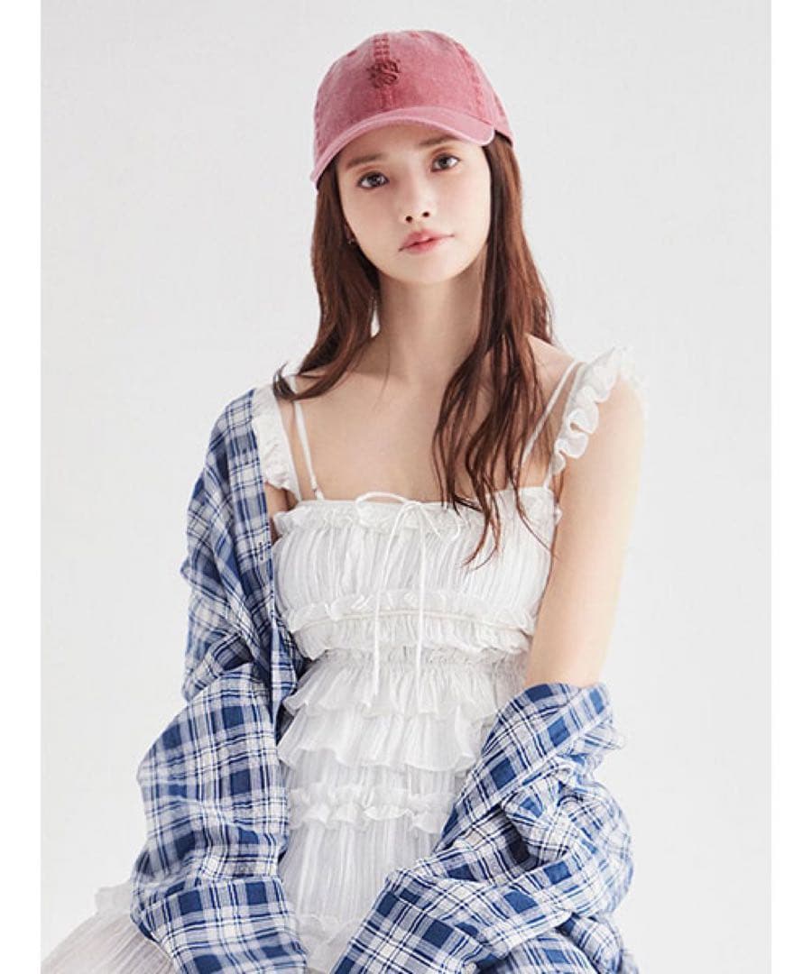 snidel セットアップ　ワッシャープリーツキャミソール フリルスカショーパン