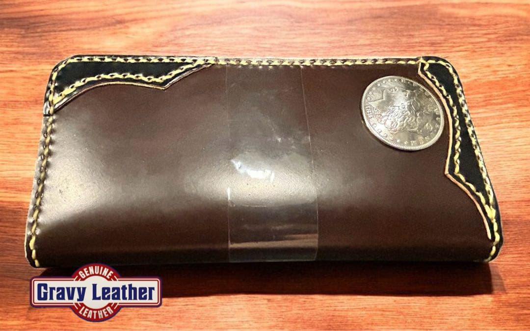 Gravy Leather ライダース ロング ウォレット 新喜皮革 コードバン