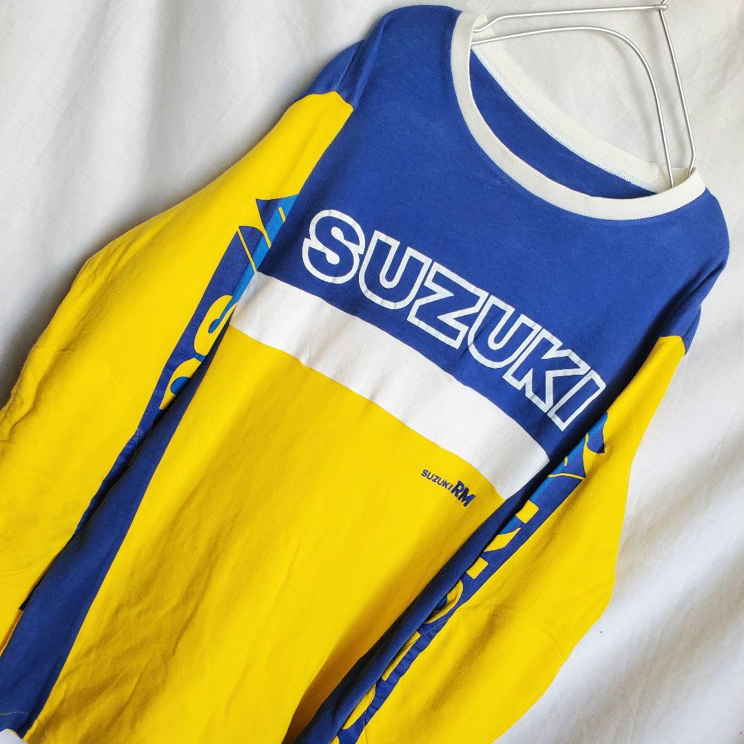 希少 90s SUZUKI　モーターサイクル　ロンt 車 バイク 古着