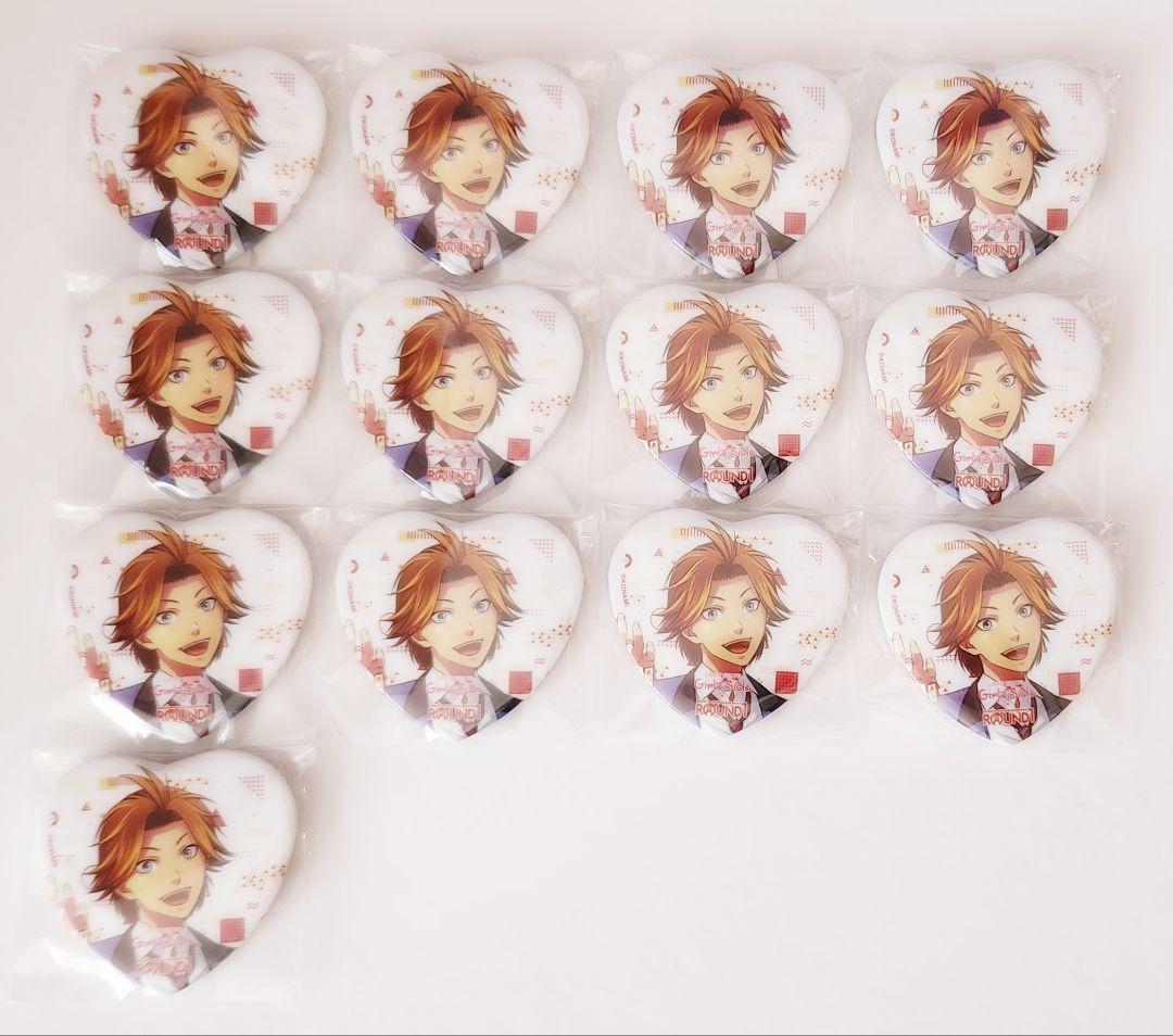 ときメモGS ラウンドワン ラウワン ハート缶バッジ 新名旬平