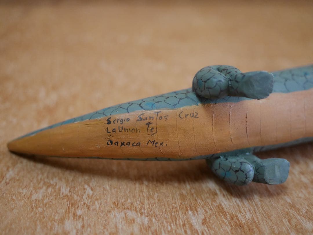 OAXACAN WOOD CARVING オアハカンウッドカービング ワニ - メルカリ