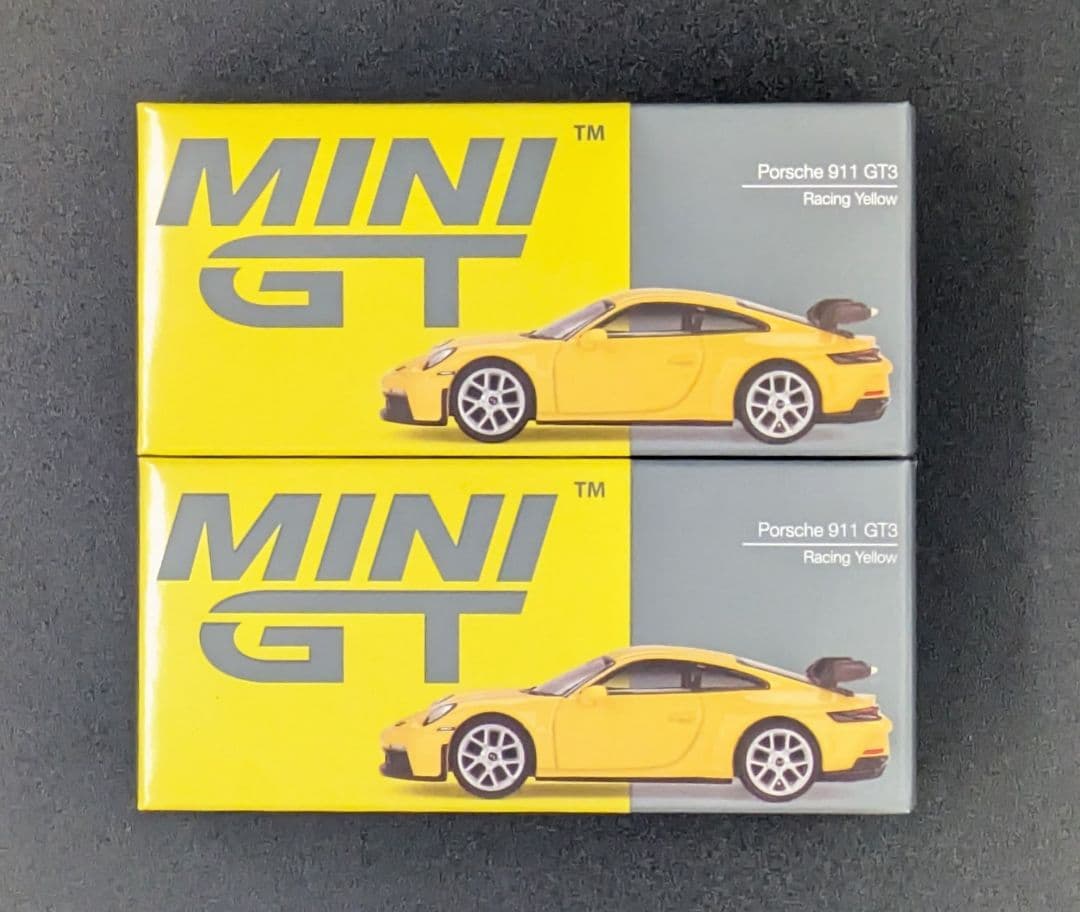 ミニカー MINI GT Porsche 911 GT3 Racing Yellow