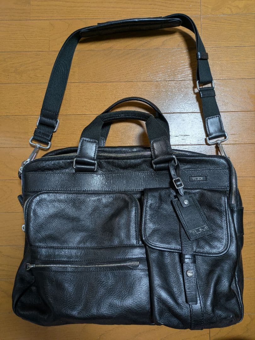 【美品】TUMI トゥミ 2層式 バッグ オールレザー 2way 黒