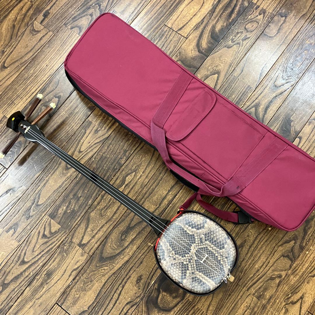 沖縄三線 人工皮 三味線 胴巻き 和楽器　★ソフトケース付き