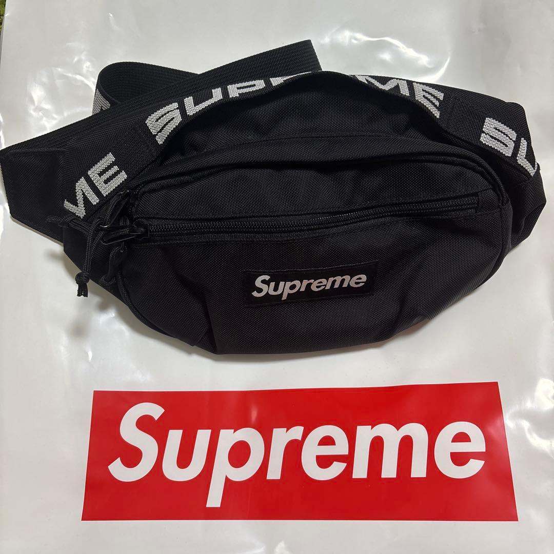 Supreme 18SS Waist Bag Blackウエストバッグ