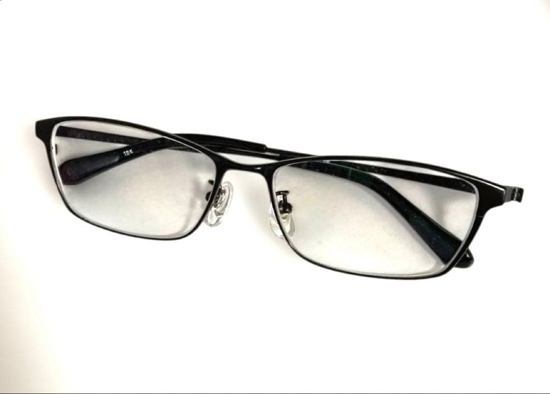 681xN9レ美品 メガネスーパー/モルグランデ 度入り眼鏡 ブラック