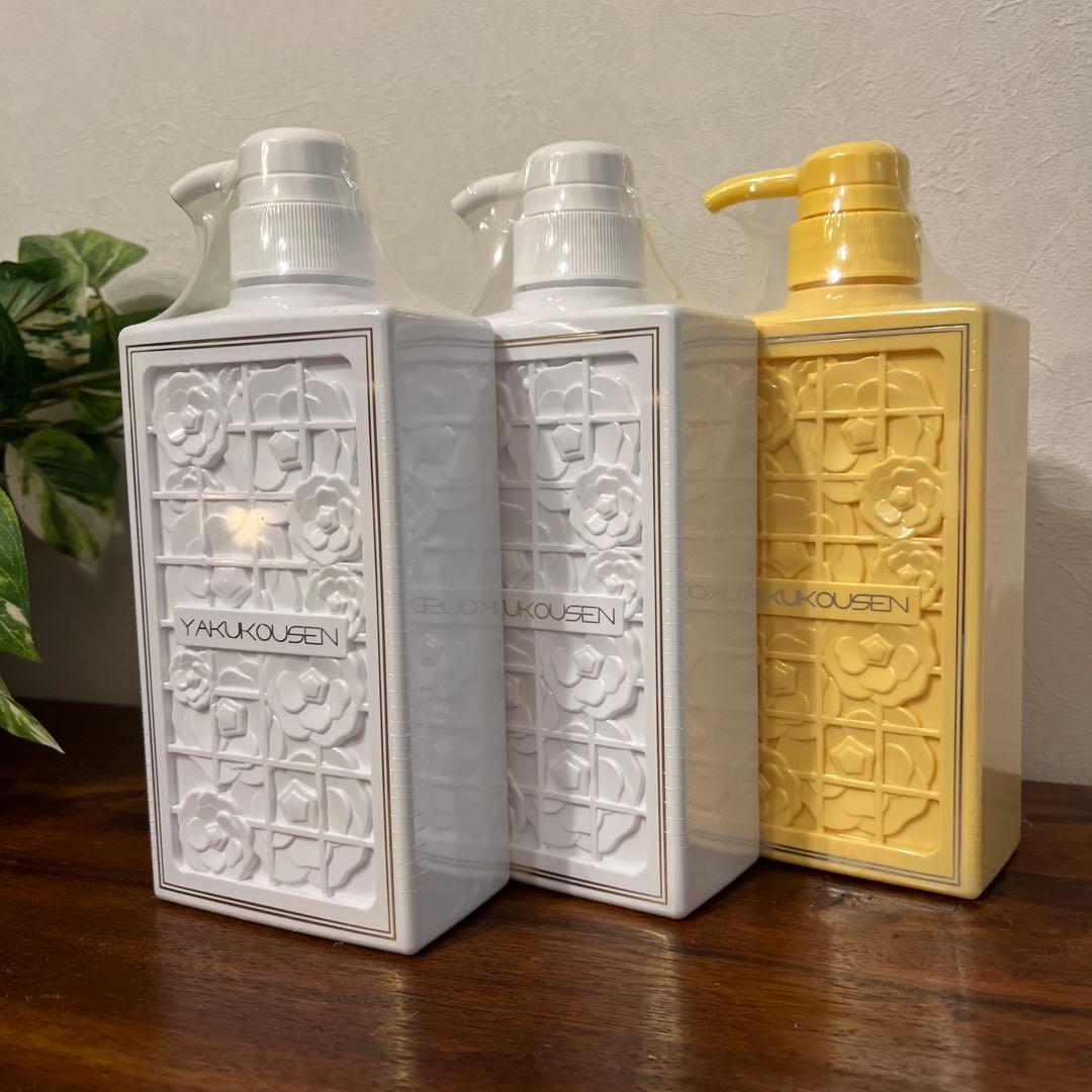 薬酵泉（やっこうせん） 全身薬用洗浄料 500ml ホワイト・イエロー3本セット