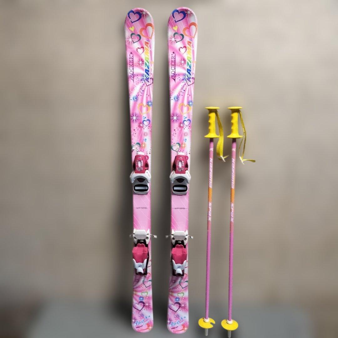 キッズ用】KAZAMA スキーストックセット 116cm - メルカリ